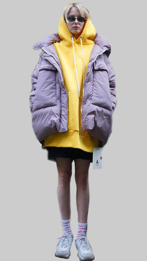 NEOFO LONDON VIOLET GOOSE DOWN OVERSIZED JACKET