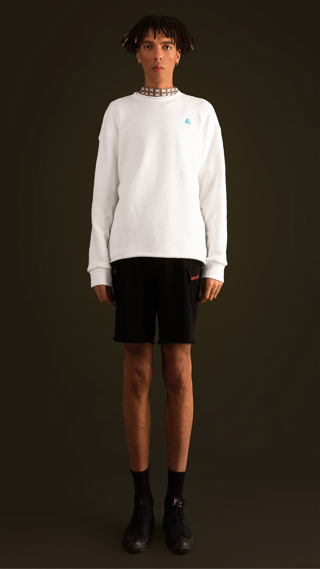 NEOFO LONDON WHITE OVERSIZED FIT SWEATSHIRT