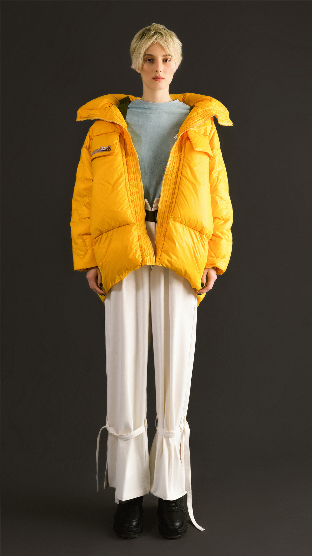 NEOFO LONDON YELLOW DOWN PUFFER OVERSIZED JACKET