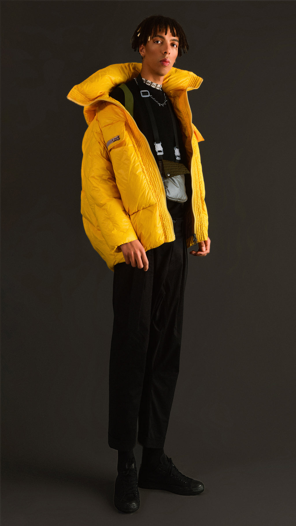 NEOFO LONON YELLOW DOWN WINTER OVERSIZED JACKET