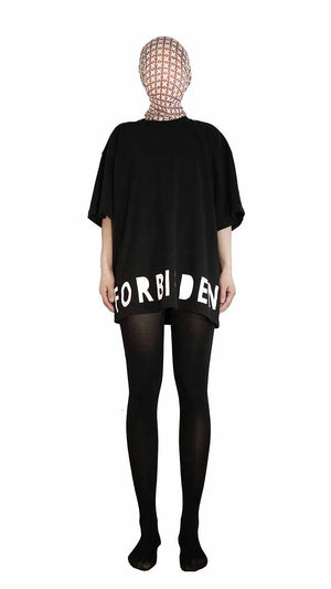 NEOFO LONDON OVERSIZED FORBIDDEN BLACK T-SHIRT